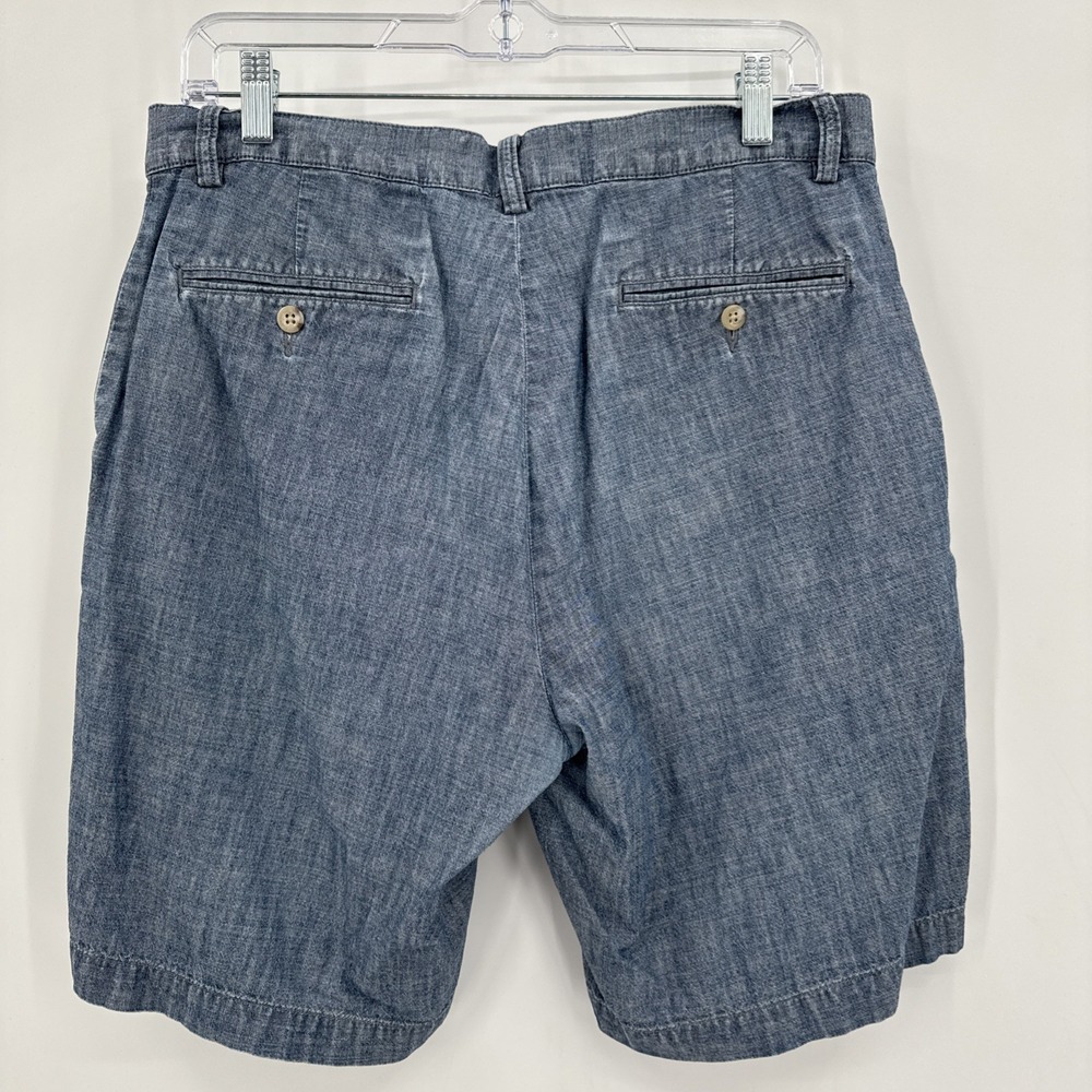 Vintage Polo Ralph Lauren Prospect Shorts Mens Size 32 Blue Chambray 9" Inseam - Picture 2 of 10